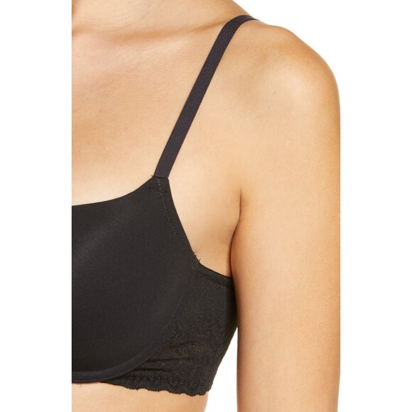 🆕Natori Sheer Glamour Push-Up Underwire T-Shirt Bra  34DD Black #727252 - Picture 4 of 10
